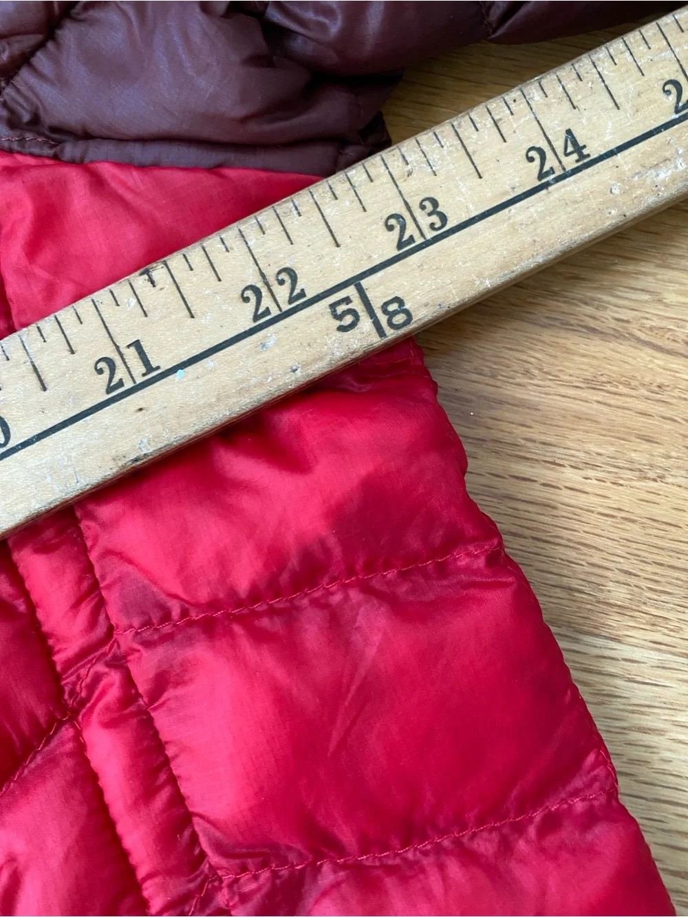 The North Face Thermaball Two-Tone Quilted Hooded Puffer Jacket Burgundy & Red_11